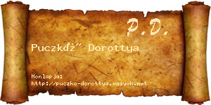 Puczkó Dorottya névjegykártya